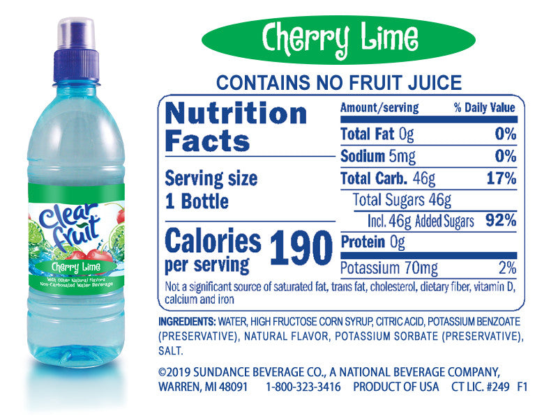 Clear Fruit Flavored Water 16.9oz Bottles 6/12/24 Packs, ALL Flavors Available
